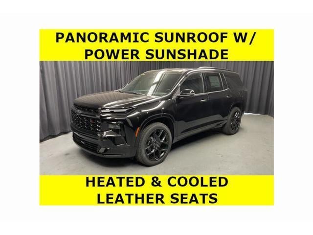 2026 Chevrolet Traverse RS in Mosaic Black Metallic — front three-quarter view