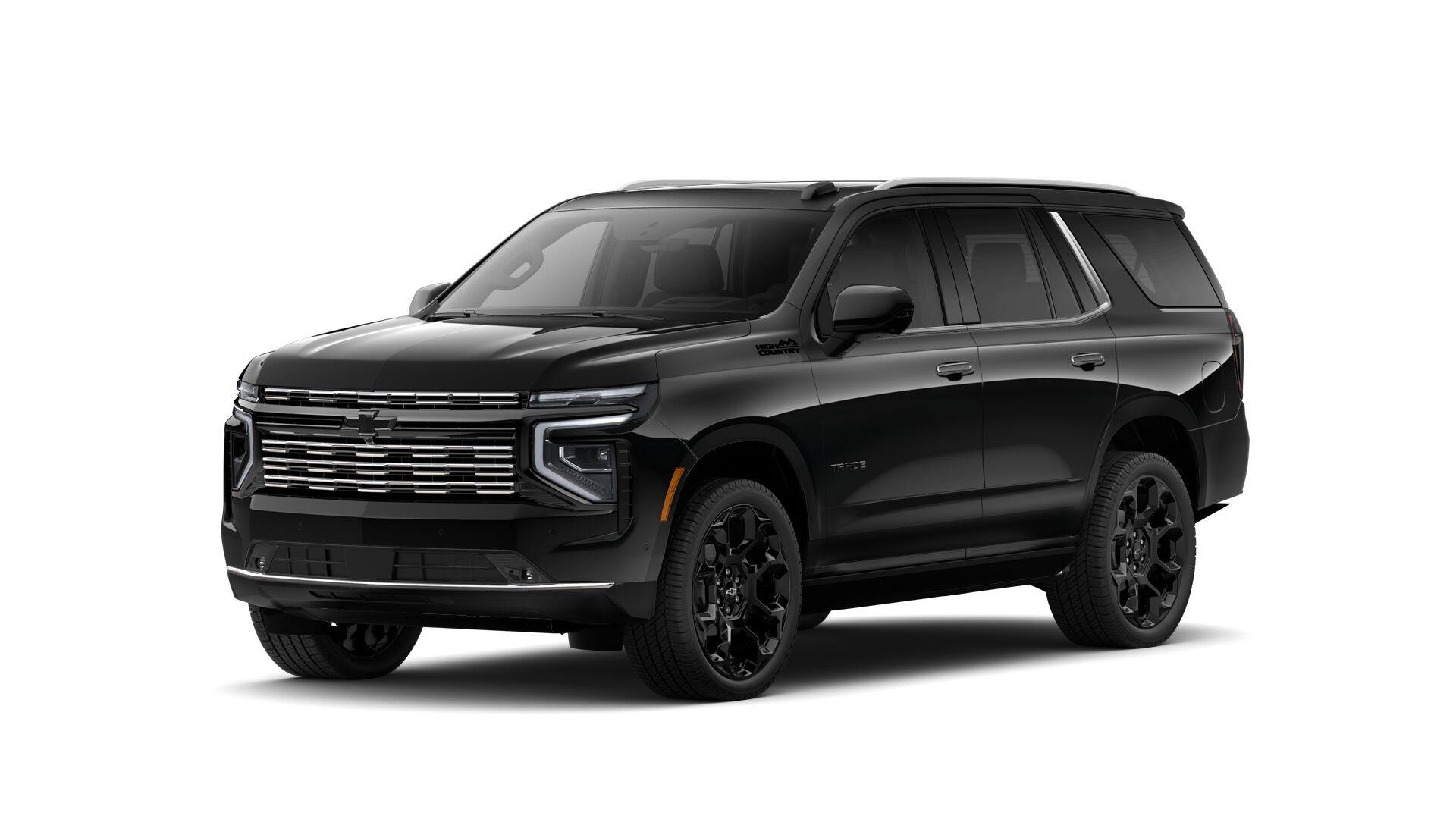 2026 Chevrolet Tahoe High Country in Black — front three-quarter view