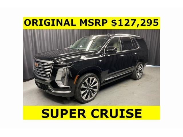 2026 Cadillac Escalade Platinum Luxury in Black Raven — front three-quarter view