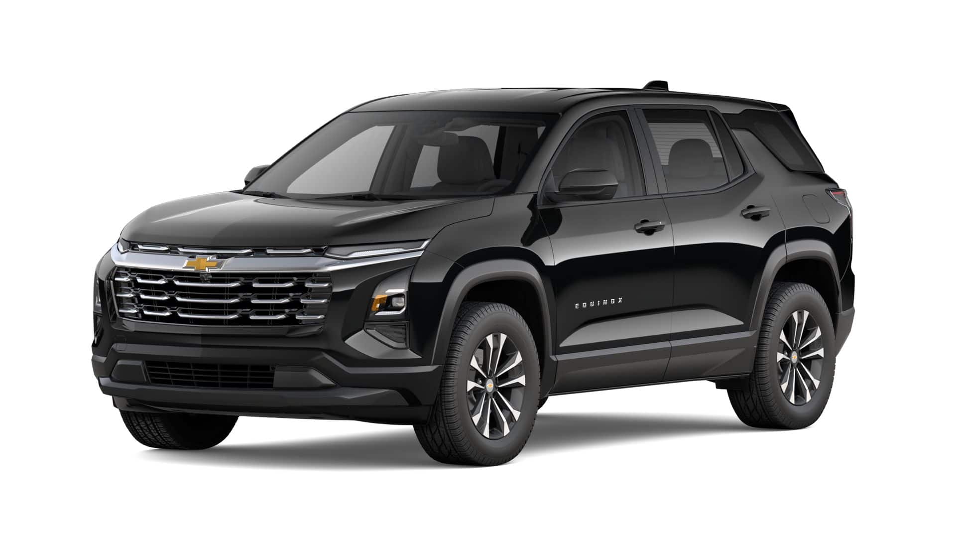 2027 Chevrolet Equinox FWD LT in Mosaic Black Metallic — front three-quarter view