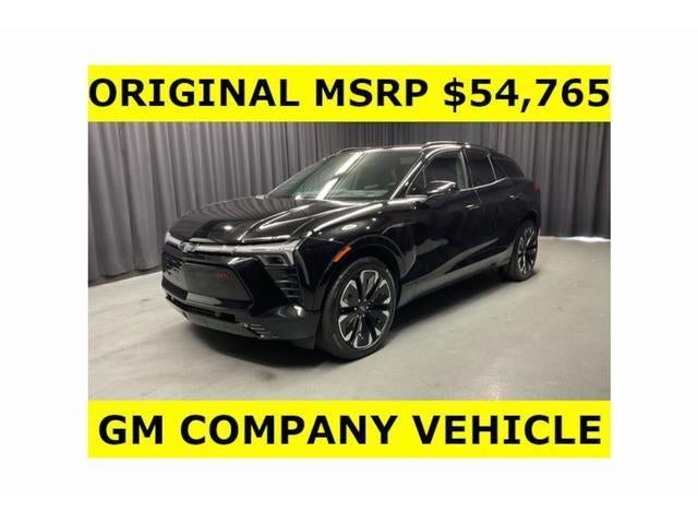2025 Chevrolet Blazer EV RS in Black — front three-quarter view