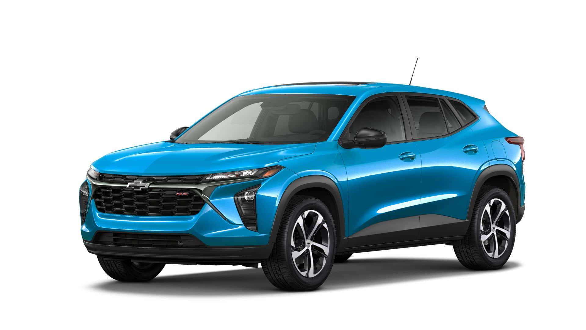 2026 Chevrolet Trax 1RS in Marina Blue Metallic — front three-quarter view